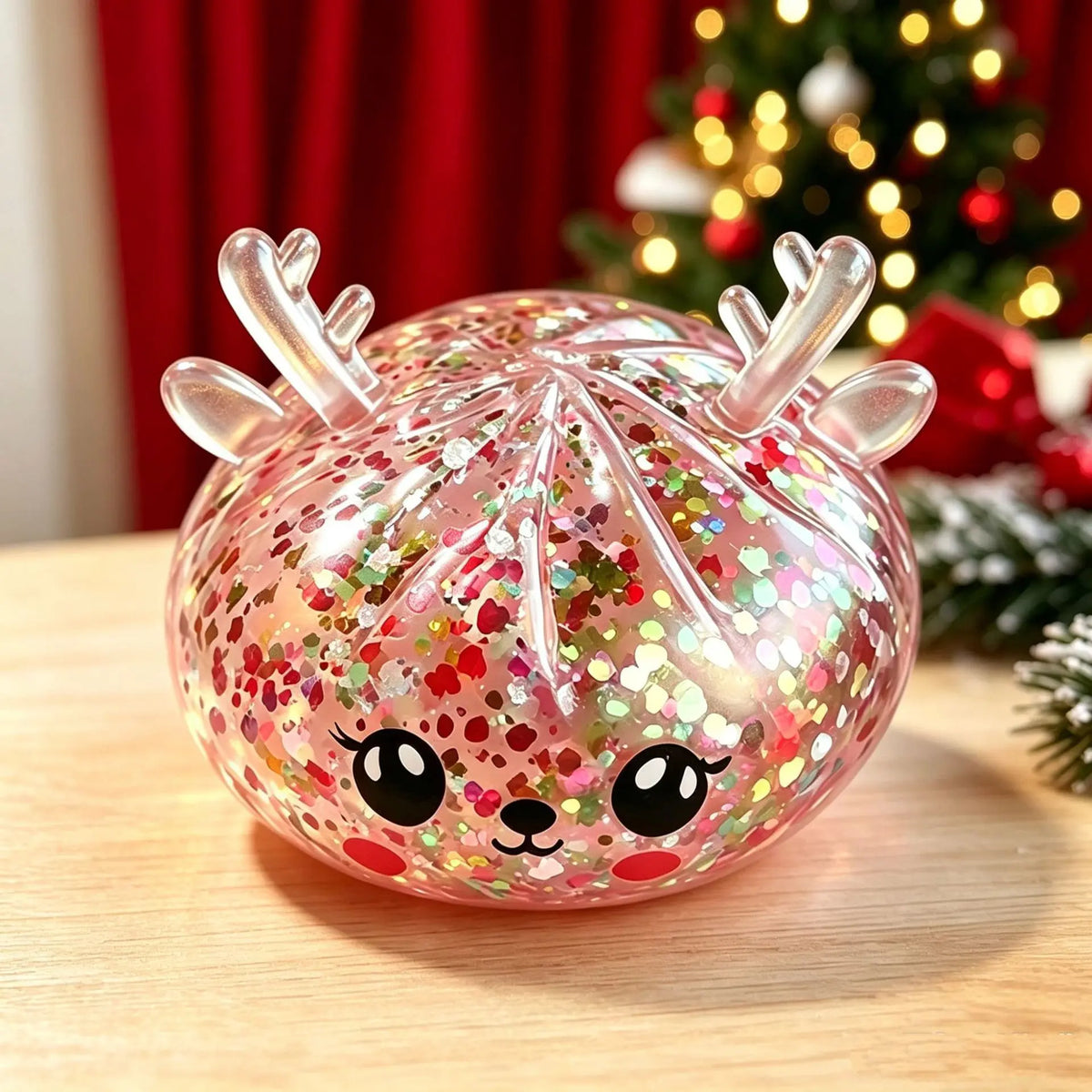 Jouet Squishy Renne Rose