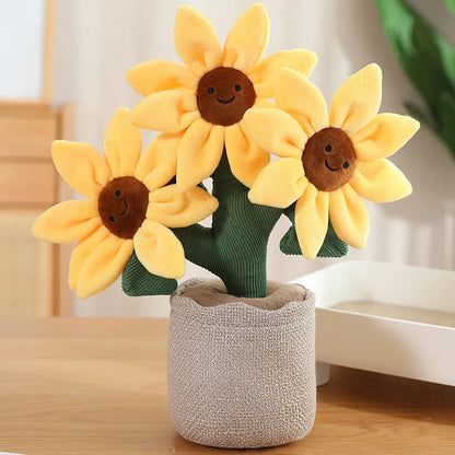 Peluche Plante en Pot Décorative