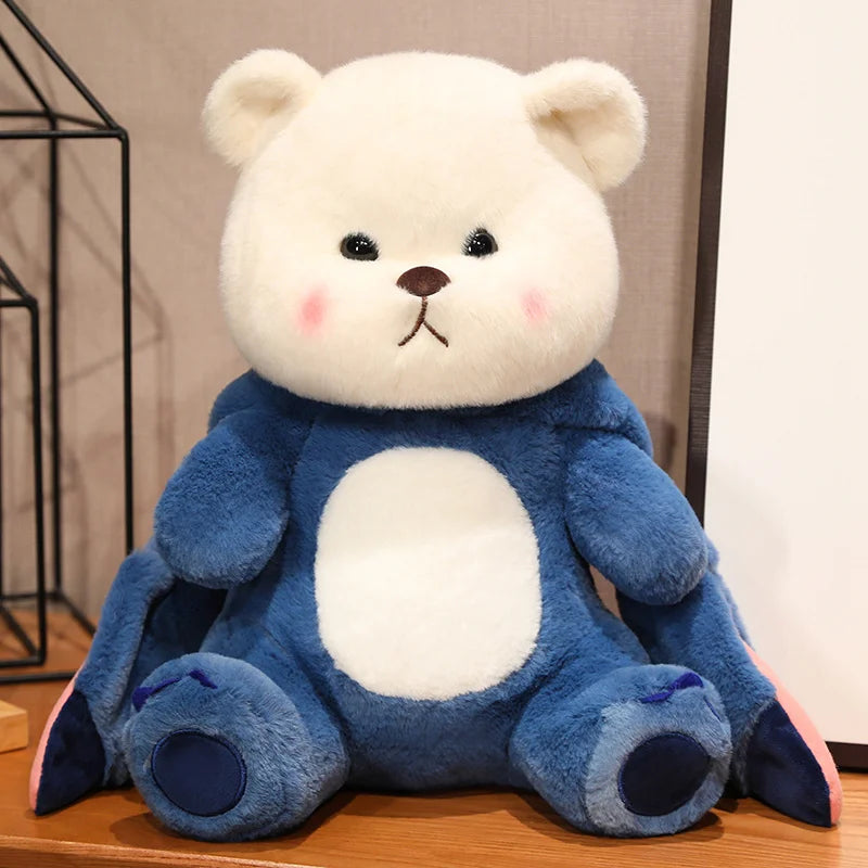 Cute Bear Turn Into Stitch Plush Toys