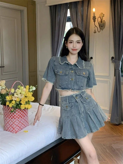 Ensemble Jupe Kawaii Denim