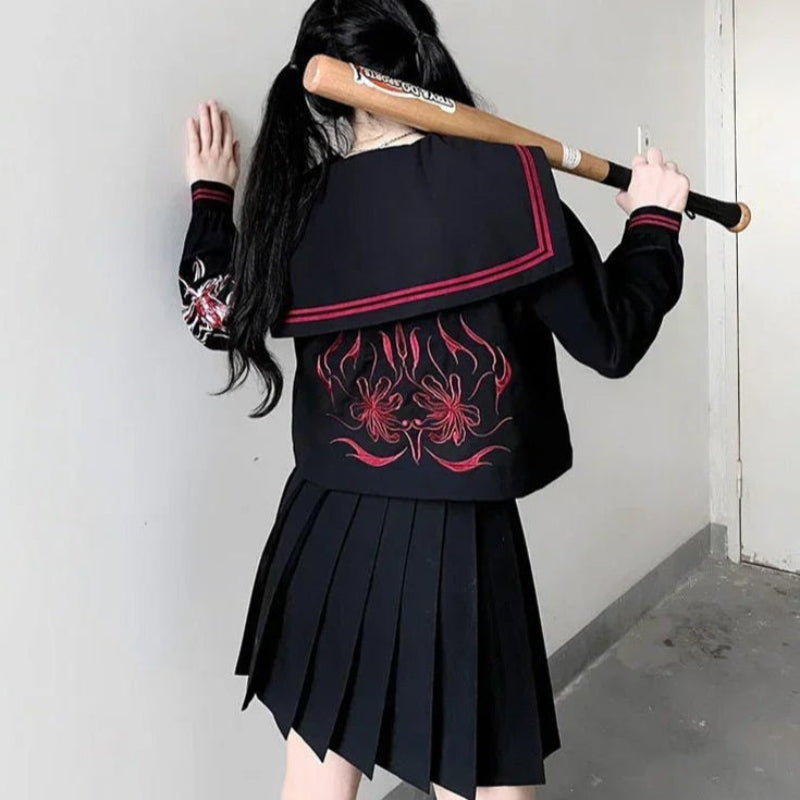 Red Japanese School Uniform