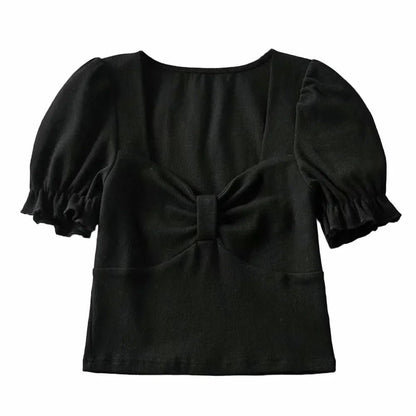 Kawaii Square Neck Crop Shirt