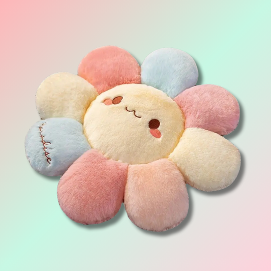 Kawaii Sunshine Flower Plush Cushion