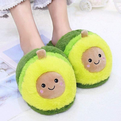 Chausson peluche avocat kawaii