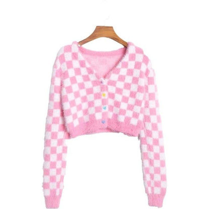 Gilet Damier Rose