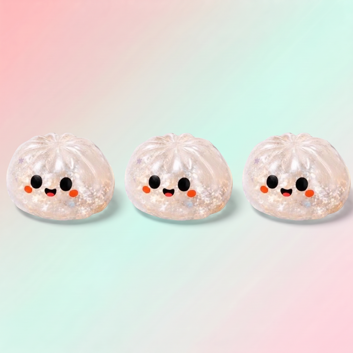 Squishy Fantôme Blanc Pailleté