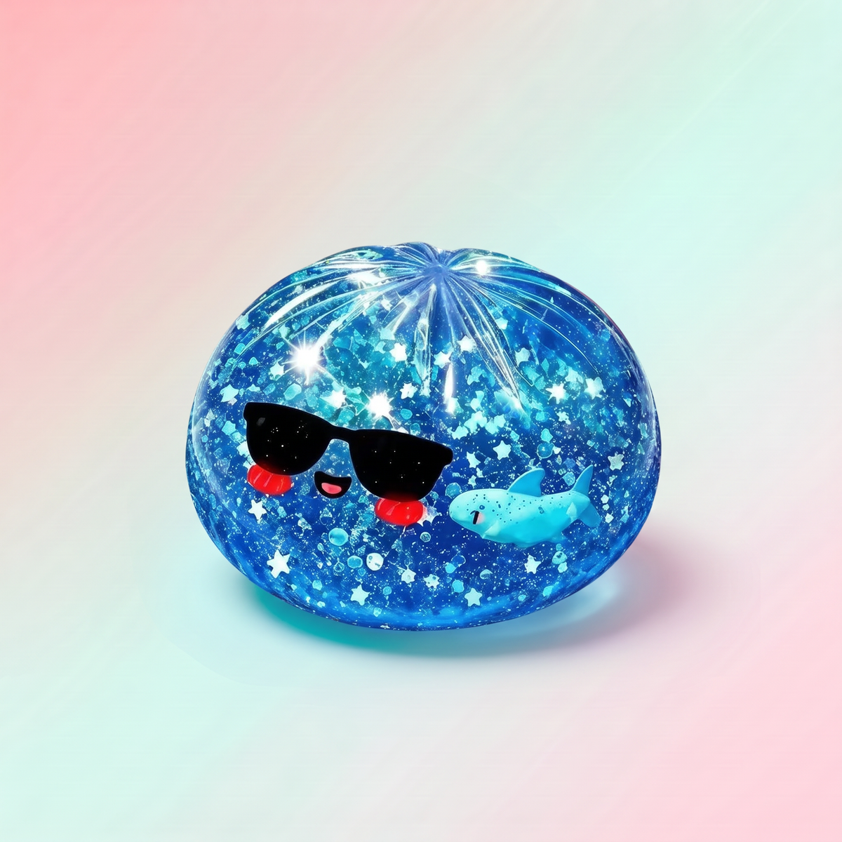 Squishy Bleu Pailleté