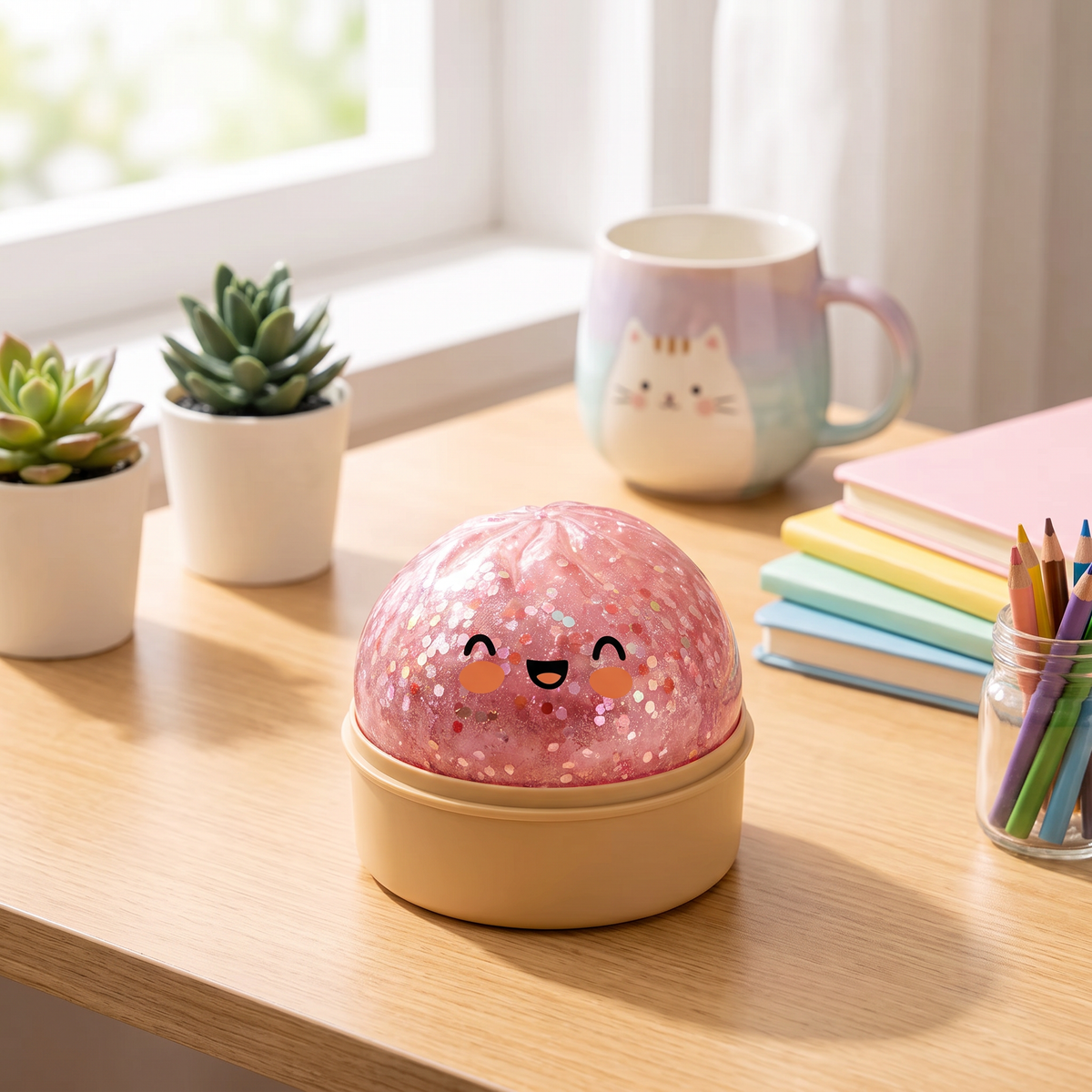 Jouet Squishy Dumpling Rose