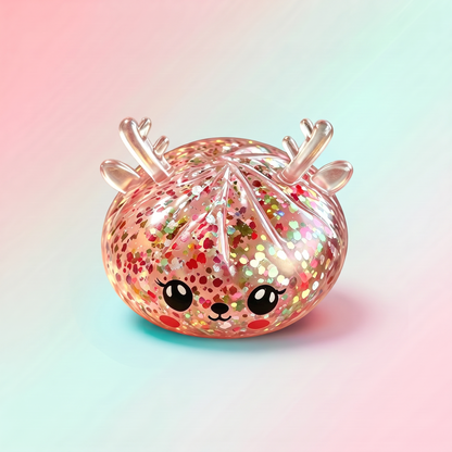 Jouet Squishy Renne Rose