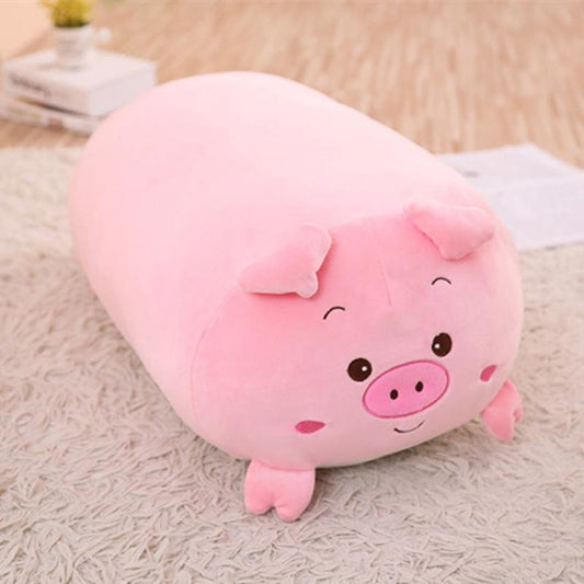 Fluffy Pink Pig Plush Toy