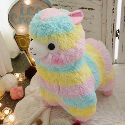 Kawaii Rainbow Alpaca Plush