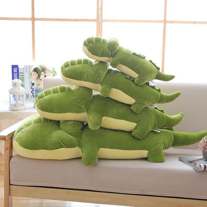 Soft Fluffy Green Crocodile Plush