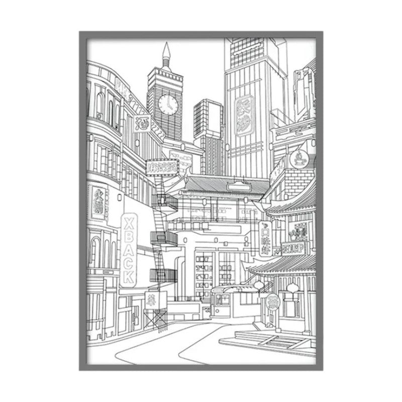 LED Beautiful City Night Wall Art