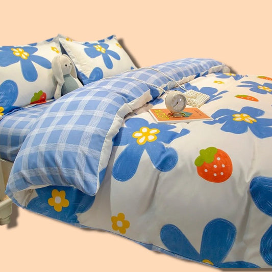 Kawaii Strawberry Print Bedding Sets