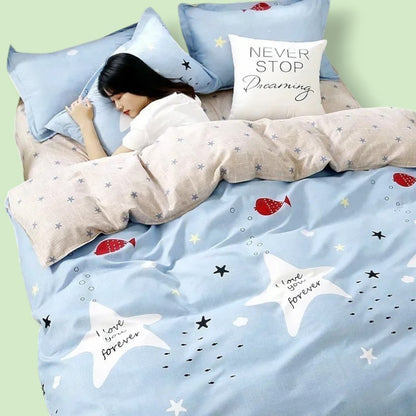 Kawaii Blue Bedding Set