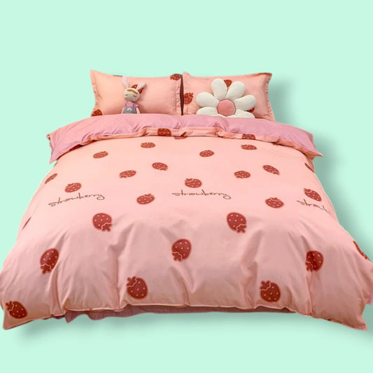 Kawaii Pink Bedding Set fo Girls