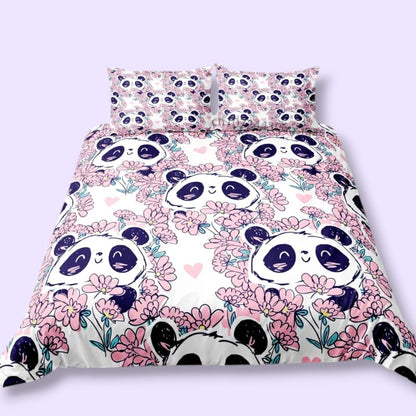 Kawaii Panda Bedding Set