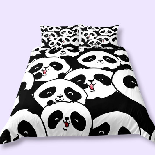 Kawaii Panda Bedding Set