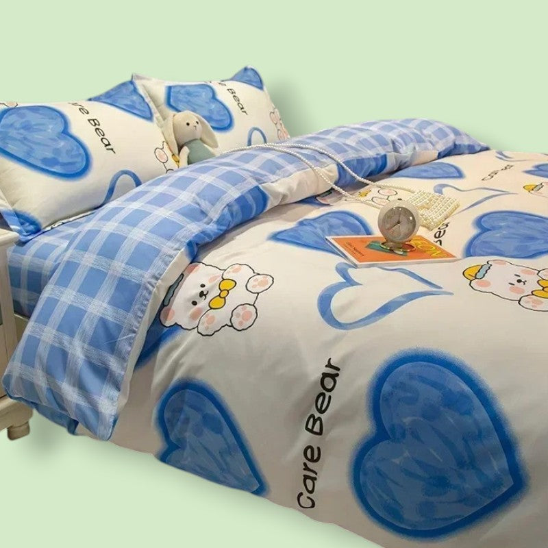 Kawaii Blue Bedding Set