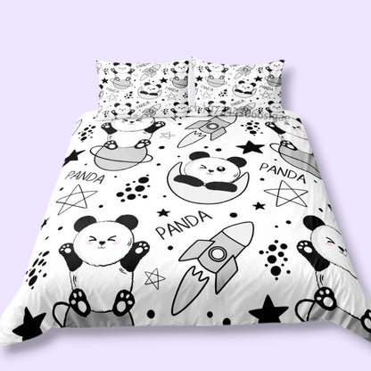 Kawaii Panda Bedding Set