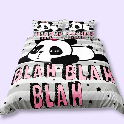 Kawaii Panda Bedding Set
