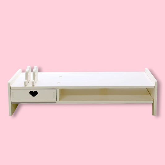 Kawaii White Student Desk Storage