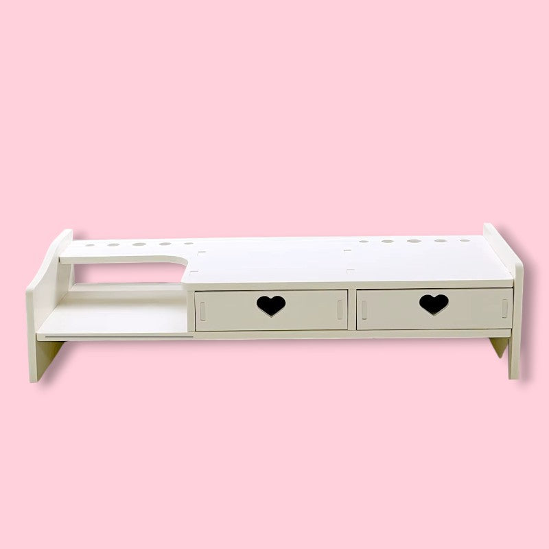 Kawaii White Student Desk Storage