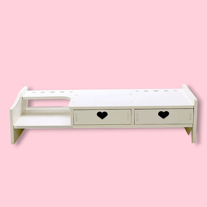 Kawaii White Student Desk Storage