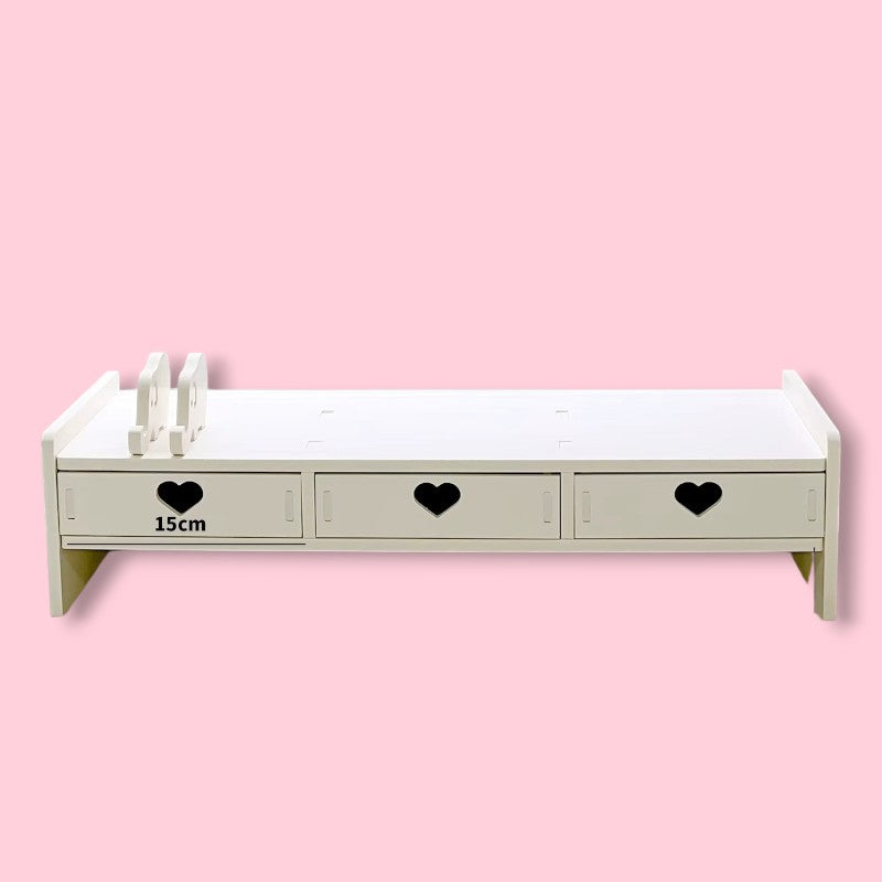 Kawaii White Student Desk Storage