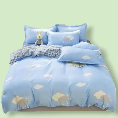 Kawaii Blue Bedding Set