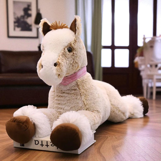 Peluche Cheval Couché Mignon Grande Taille