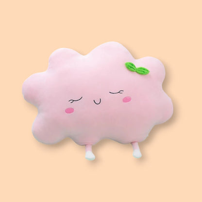 Kawaii Sun & Cloud Plush Cushion