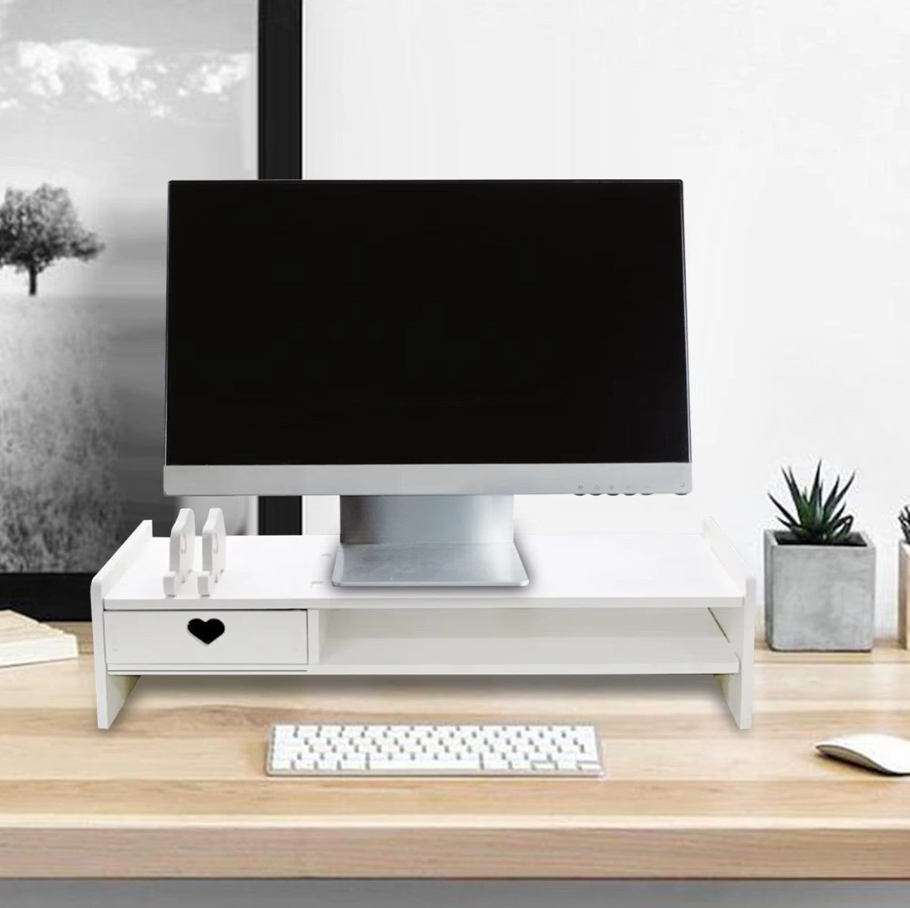 Kawaii White Student Desk Storage