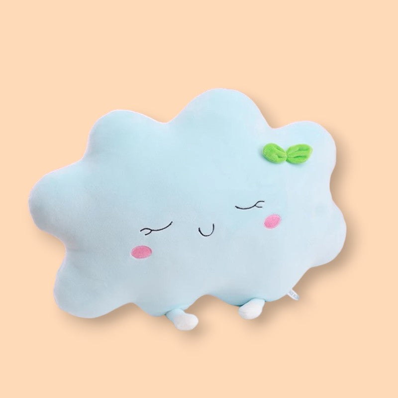 Kawaii Sun & Cloud Plush Cushion