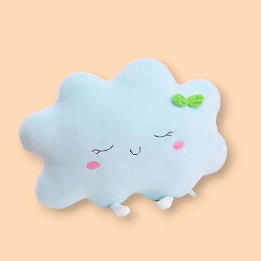 Coussin en Peluche Kawaii Soleil et Nuage