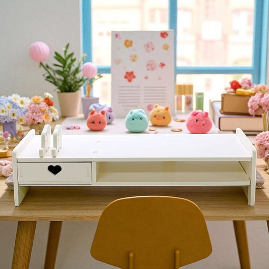 Rangement de Bureau Blanc Kawaii